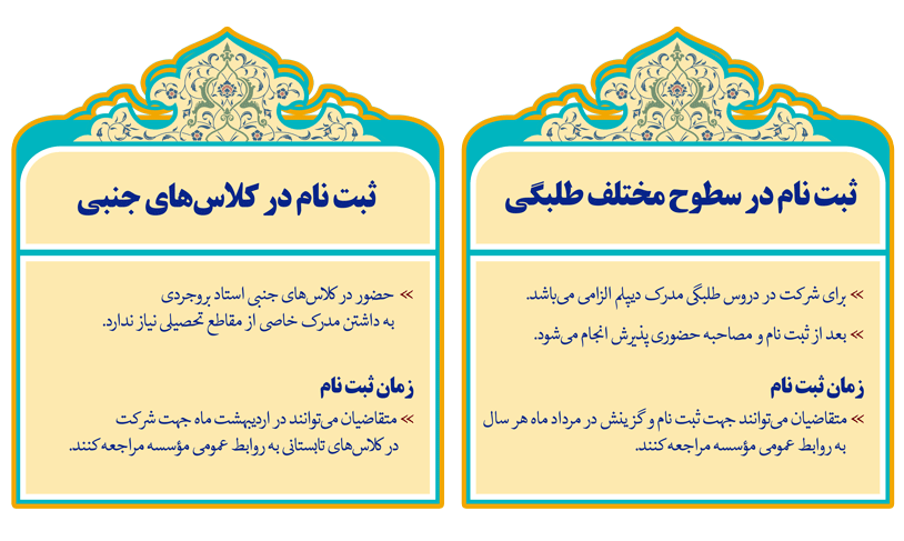 ثبت-نام-موسسه-علمیه السطان علی بن موسی الرضا ع